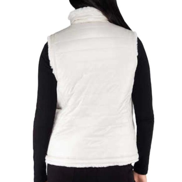 Nicole Miller Women's Vest Jacket Reversible Pockets Ivory 3X NWT - Picture 4 of 11
